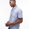 Tommy Hilfiger Heritage Oxford Short Sleeve Shirt In Pale Blue For Men Shirt Blue -Tommy Hilfiger Store 207759018 1 shirtblue