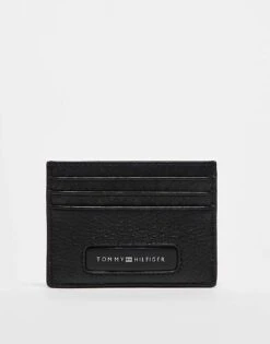 Tommy Hilfiger Monogram Card Holder In Black For Men
