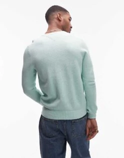 Tommy Hilfiger Structured Jumper In Mint Green For Men Minty Essence -Tommy Hilfiger Store 207759369 4