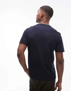 Tommy Hilfiger Centre Stack Linear Logo T-shirt In Black For Men Desert Sky -Tommy Hilfiger Store 207759411 4