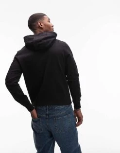 Tommy Hilfiger Centre Stack Logo Hoodie In Black For Men Black 660 910 -Tommy Hilfiger Store 207759478 4