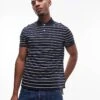 Tommy Hilfiger Regular Cotton Polo Shirt In Navy Stripe For Men Desert Sky / Ecru -Tommy Hilfiger Store 207759480 1 desertskyecru