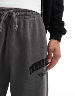 Tommy Jeans Varsity Washed Relaxed Joggers In Grey For Men -Tommy Hilfiger Store 207792748 5