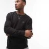 Tommy Jeans Waffle Long Sleeve Top In Black For Men -Tommy Hilfiger Store 207794699 1 black