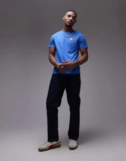 Tommy Jeans Slim Essential Flag T-shirt In Bright Blue For Men Tempo Blue -Tommy Hilfiger Store 207794735 1 tempoblue 1