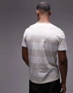 Tommy Jeans Stripe T-shirt In Off White For Men Newsprint / Ecru -Tommy Hilfiger Store 207794831 3