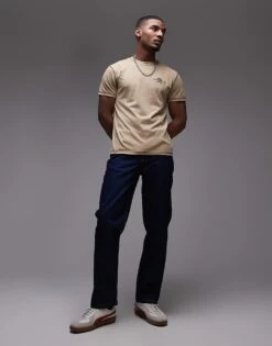 Tommy Jeans Crest Logo T-shirt In Tan For Men Relic Tan -Tommy Hilfiger Store 207794832 2