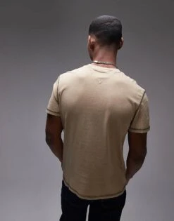 Tommy Jeans Crest Logo T-shirt In Tan For Men Relic Tan -Tommy Hilfiger Store 207794832 3