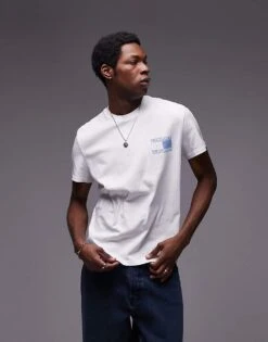 Tommy Jeans Paisley Flag Backprint T-shirt In White And Blue For Men Ecru -Tommy Hilfiger Store 207794858 4