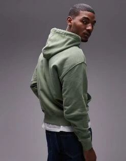 Tommy Jeans Tonal Logo Hoodie In Washed Green For Men Aruba Green -Tommy Hilfiger Store 207794865 4