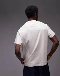 Tommy Jeans Large Paisley Flag T-shirt In Off White And Black For Men Newsprint -Tommy Hilfiger Store 207794929 3