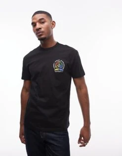 Tommy Jeans Colourful Crest Logo T-shirt In Black For Men -Tommy Hilfiger Store 207795060 4