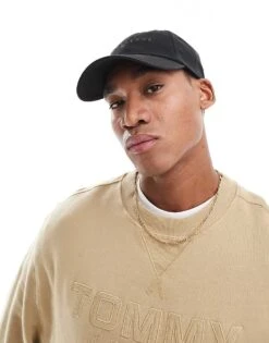 Tommy Jeans Linear Logo Cap In Black For Men -Tommy Hilfiger Store 207795214 1 black 1