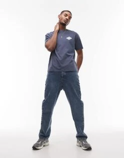 Tommy Jeans Diamond Backprint Graphic T-shirt In Navy For Men Dark Night Navy -Tommy Hilfiger Store 207795334 3