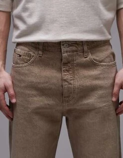 Tommy Jeans Otis Regular Straight Jeans In Washed Brown For Men Denim Color -Tommy Hilfiger Store 207795400 5