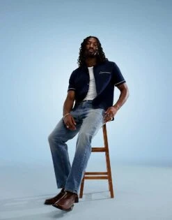 Tommy Jeans Bowling Shirt In Navy For Men Dark Night Navy -Tommy Hilfiger Store 207795514 1 darknightnavy 1