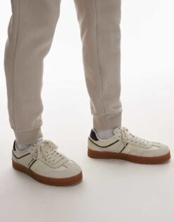 Tommy Jeans Grenwich Trainers In White And Brown For Men Newsprint