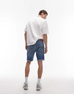 Tommy Jeans Scanton Slim Turn Up Denim Shorts In Medium Wash For Men Denim Medium -Tommy Hilfiger Store 207795768 3