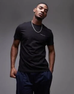 Tommy Jeans Small Chest Logo T-shirt In Black For Men