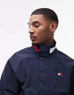 Tommy Jeans Collared Essential Jacket In Navy For Men Dark Night Navy -Tommy Hilfiger Store 207796454 4