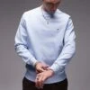 Tommy Hilfiger Crew Neck Terry Sweatshirt In Light Blue For Men