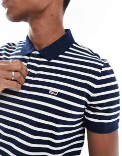 Tommy Jeans Slim Placket Polo In Multi For Men -Tommy Hilfiger Store 208068344 4