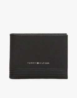 Tommy Hilfiger Business Leather Credit Card Wallet In Black For Men
