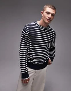 Tommy Hilfiger Breton Structure Crew Neck In Multi For Men -Tommy Hilfiger Store 208068845 1 multi 1