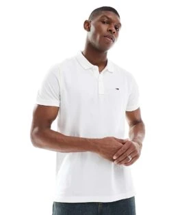 Tommy Jeans Slim Placket Polo In White For Men -Tommy Hilfiger Store 208068927 1 white 1