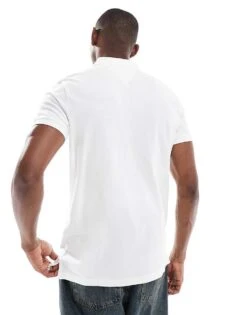 Tommy Jeans Slim Placket Polo In White For Men -Tommy Hilfiger Store 208068927 4