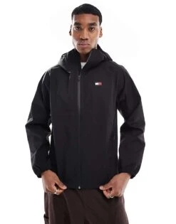 Tommy Jeans Tech Windbreaker In Black For Men
