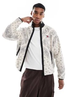 Tommy Jeans Zip Paisley Polar Fleece In Multi For Men -Tommy Hilfiger Store 208069010 1 multi 1