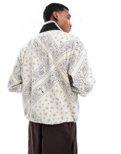 Tommy Jeans Zip Paisley Polar Fleece In Multi For Men -Tommy Hilfiger Store 208069010 3