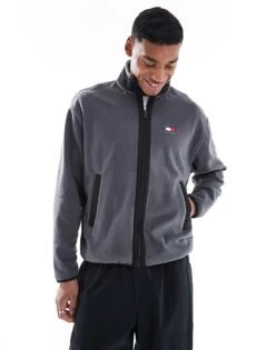 Tommy Jeans Polar Fleece In Dark Grey For Men