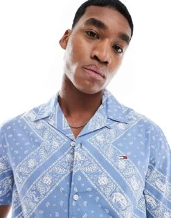 Tommy Jeans Short Sleeve Shirt In Multi For Men -Tommy Hilfiger Store 208069172 3