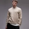 Tommy Hilfiger Crew Neck Terry Sweatshirt In Beige For Men -Tommy Hilfiger Store 208069209 1 beige