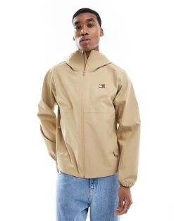 Tommy Jeans Zip Up Jacket In Beige For Men -Tommy Hilfiger Store 208069355 1 beige 1