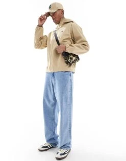 Tommy Jeans Zip Up Jacket In Beige For Men -Tommy Hilfiger Store 208069355 3