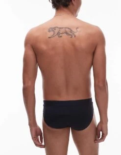 Tommy Hilfiger Original Logo Swim Briefs In Navy Blue For Men -Tommy Hilfiger Store 208111482 4