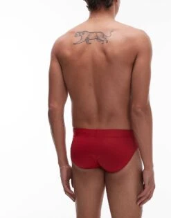 Tommy Hilfiger Original Logo Swim Briefs In Purple Red For Men -Tommy Hilfiger Store 208111593 4