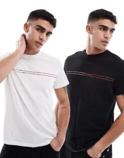 Tommy Jeans 2-pack Logo Slim T-shirts In Multi/ecru For Men -Tommy Hilfiger Store 208154209 1 multiecru 1
