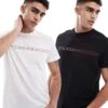 Tommy Jeans 2-pack Logo Slim T-shirts In Multi/ecru For Men -Tommy Hilfiger Store 208154209 1 multiecru