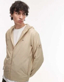 Tommy Hilfiger Packable Jacket In Light Brown For Men