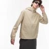 Tommy Hilfiger Logo Patch Hooded Jacket In Beige For Men -Tommy Hilfiger Store 208267751 1 beige