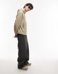 Tommy Hilfiger Logo Patch Hooded Jacket In Beige For Men -Tommy Hilfiger Store 208267751 4