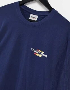 Tommy Jeans Back Mountain Print Long Sleeve Top In Navy For Men Twilight Navy -Tommy Hilfiger Store 21359576 4