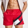 Tommy Hilfiger Swim Shorts With Side Logo In Red For Men -Tommy Hilfiger Store 23507012 1 red