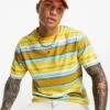 Tommy Jeans Linear Logo Multistripe T-shirt In Pollen Yellow For Men Pollen / Multi -Tommy Hilfiger Store 23782067 1 pollenmulti